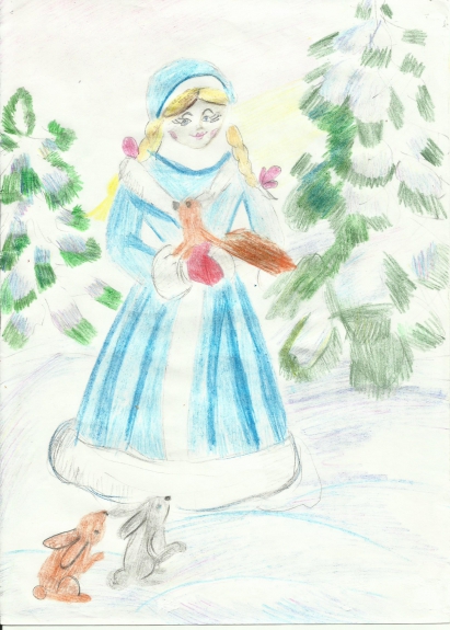 Нарисовать рисунок к сказке снегурочка