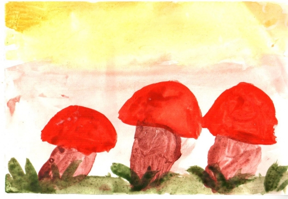 Грибы.jpg Конкурс детского рисунка. Октябрь 2013 Грибы.jpg