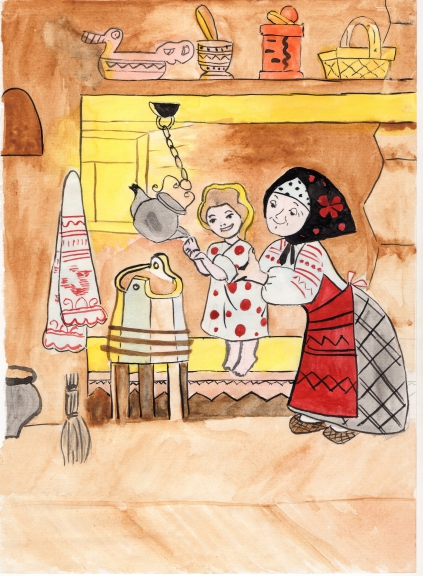 Терешечка Русская народная сказка. Июнь 2014. Поделки и рисунки. Дошкольники Терешечка