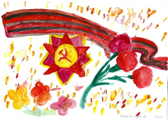 Рисунок к 9 мая в садик 3 года детский