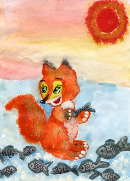 Голубенкова Карина,6 лет,Лисичка-сестричка.jpg Русская народная сказка. Апрель 2013. Голубенкова Карина,6 лет,Лисичка-сестричка.jpg