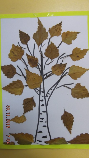 Аппликация осенняя береза. Аппликация из листьев березы. Аппликация дерево из листьев. Березка из природного материала. Поделки из листьев березы.