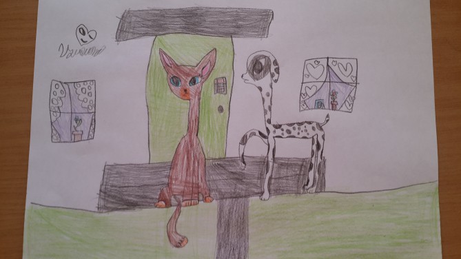 Котенок Гав Любимая сказка. Июль 2015. Поделки и рисунки. Дошкольники Котенок Гав