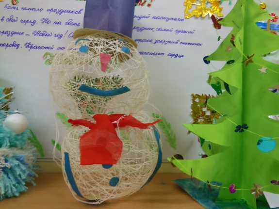Снеговик Конкурс детских поделок. Декабрь 2013. Дошкольники Снеговик
