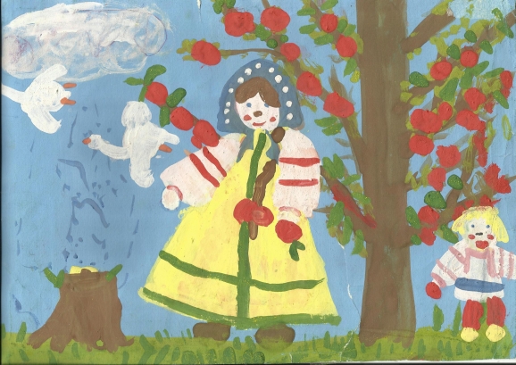 Гуси-лебеди Русская народная сказка. Апрель 2013. Гуси-лебеди