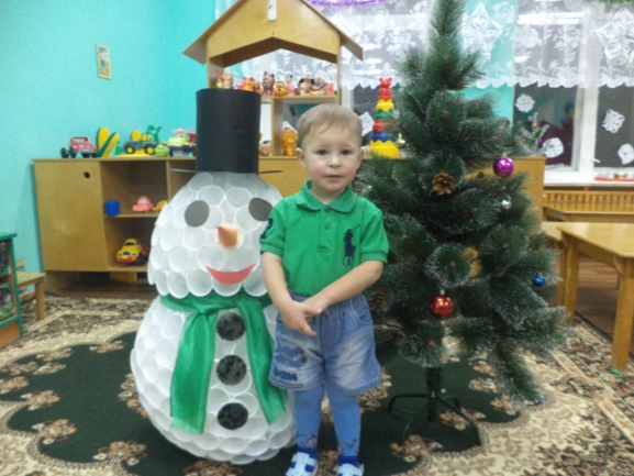 Снеговик Конкурс детских поделок. Январь 2014. Дошкольники Снеговик