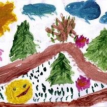 Колобок.jpg Конкурс детского рисунка. Июль 2013 Колобок.jpg
