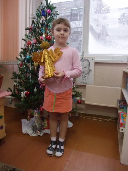Золотой ангел Конкурс Новогодних поделок. Февраль 2015. Дошкольники Золотой ангел
