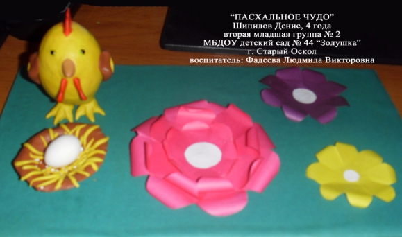 Пасхальное чудо Конкурс «Светлая Пасха». Май 2014. Поделки. Дошкольники Пасхальное чудо