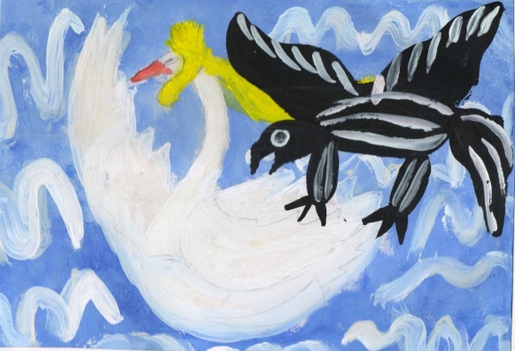 Царевна-лебедь.jpg Конкурс детского рисунка. Апрель 2013. Царевна-лебедь.jpg