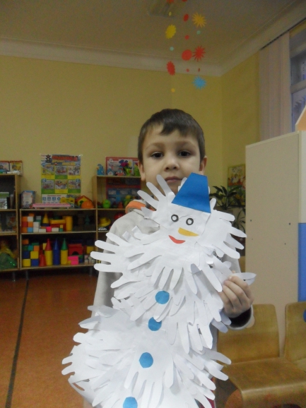 Снеговик Конкурс детских поделок. Февраль 2014. Дошкольники Снеговик