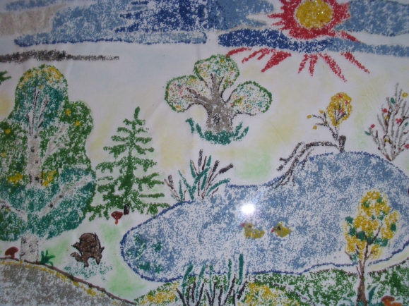 Лесное озеро. Конкурс детского рисунка. Май 2013. Лесное озеро.