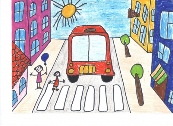 Рисунок пдд в детский сад карандашом