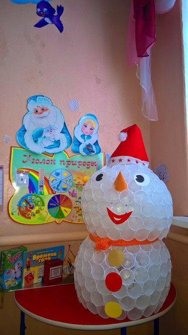 Новогодний снеговик Конкурс Новогодних поделок. Январь 2016. Дошкольники Новогодний снеговик