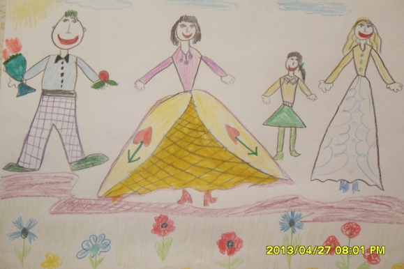 Рисунок &quot;Моя семья&quot; Рита Гринь, 5 лет. МАДОУ ЦРР-детский сад № 10, ст. Каневская