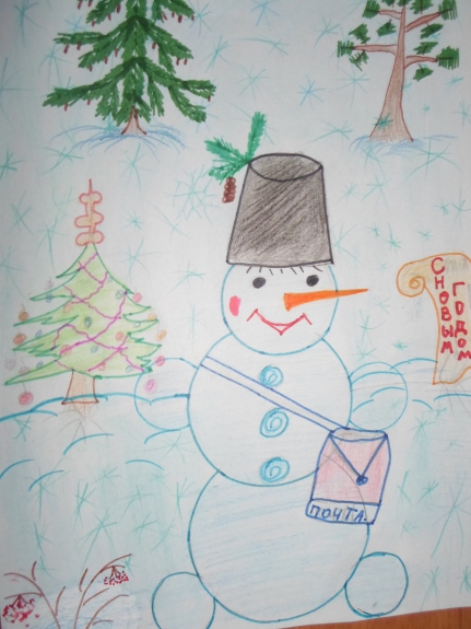 Раскраска снеговик почтовик
