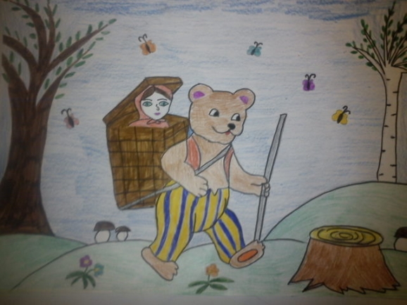 Машенька и медведь. Русская народная сказка. Апрель 2013. Машенька и медведь.