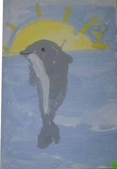 Дельфин встречает рассвет