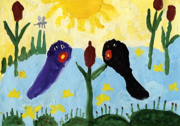 Пиявки-певуньи.jpg Конкурс детского рисунка. Апрель 2013. Пиявки-певуньи.jpg