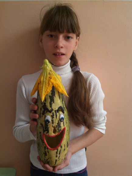 "Веселый кабачок" Конкурс детских поделок. Октябрь 2013 "Веселый кабачок"