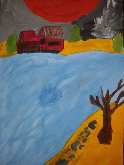 Осенний закат Конкурс детского рисунка. Ноябрь 2013 Осенний закат