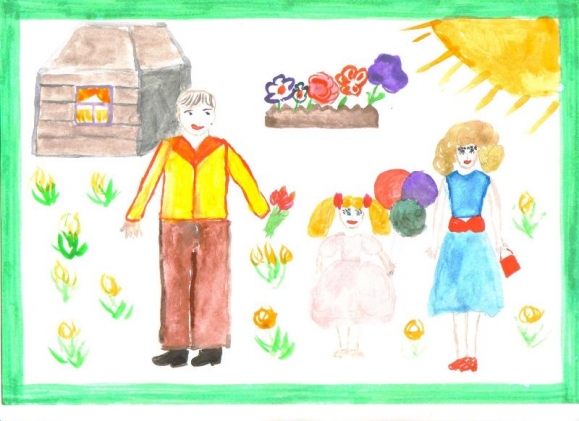 Летом на даче. Конкурс детского рисунка. Май 2013. Летом на даче.