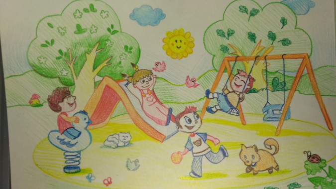 Летние забавы рисунок 5 класс