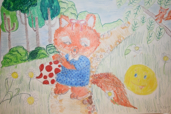 Детский рисунок " Колобок" Конкурс детского рисунка. Июль 2013 Детский рисунок " Колобок"
