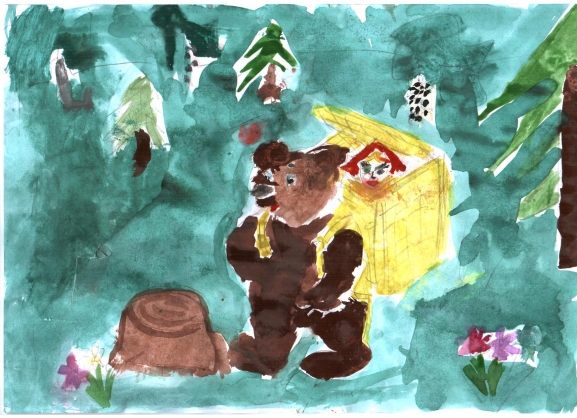 Маша и Медведь.jpg Русская народная сказка. Июль 2013. Маша и Медведь.jpg
