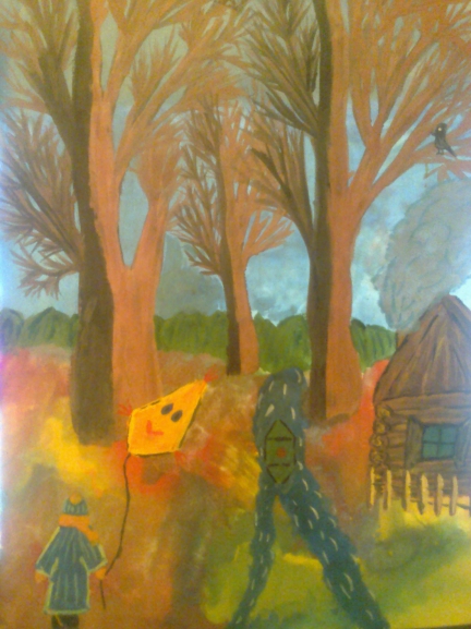 "Домик у ручья" Конкурс детского рисунка. Ноябрь 2014. Школьники "Домик у ручья"