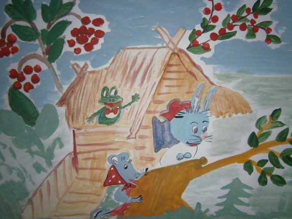 Теремок Русская народная сказка. Март 2014. Поделки и рисунки. Дошкольники Теремок