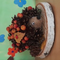 Ёжик в осеннем лесу