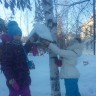 Мы помогаем нашим друзьм - птицам пережить холодную зиму. Мы помогаем нашим друзьм - птицам пережить холодную зиму.