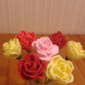 Розы из салфеток