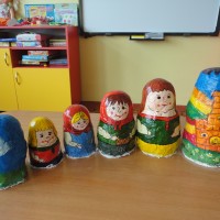 Матрешки по сказке "Гуси - лебеди" Матрешки по сказке "Гуси - лебеди"