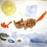 Мама кошка с котенком. Мама кошка с котенком.