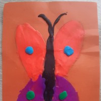 Разноцветная бабочка