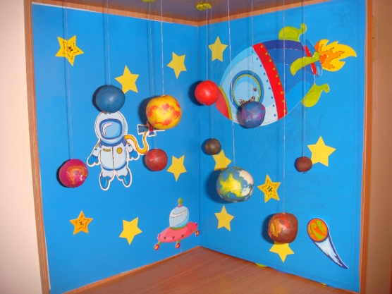 День космонавтики оформление в детском саду группы