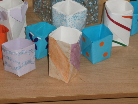 Ваза для цветов (оригами, мастер-класс)
