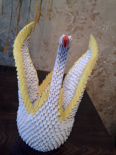 Лебедь оригами из бумаги Видео