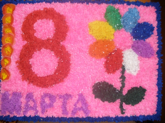Панно «8 Марта» в технике торцевание Фото Панно «8 Марта» в технике торцевание