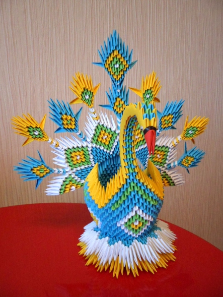 Мастер-класс Поделка изделие Новый год Оригами китайское модульное Дед Мороз из модулей Бумага