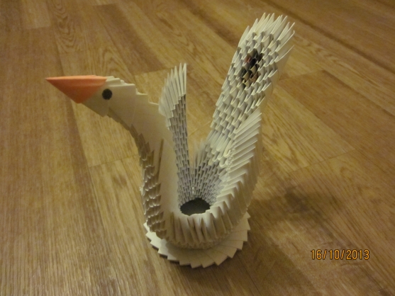 модульное оригами: Радужный лебедь