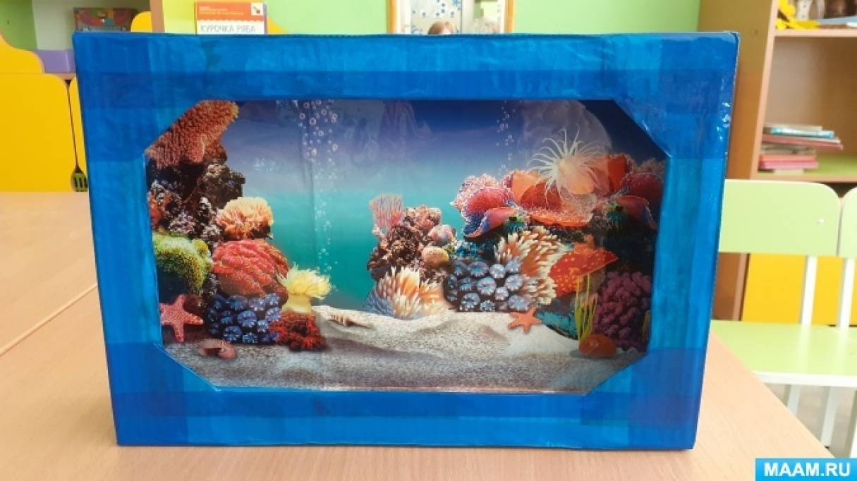 Изготовление аквариума из коробки