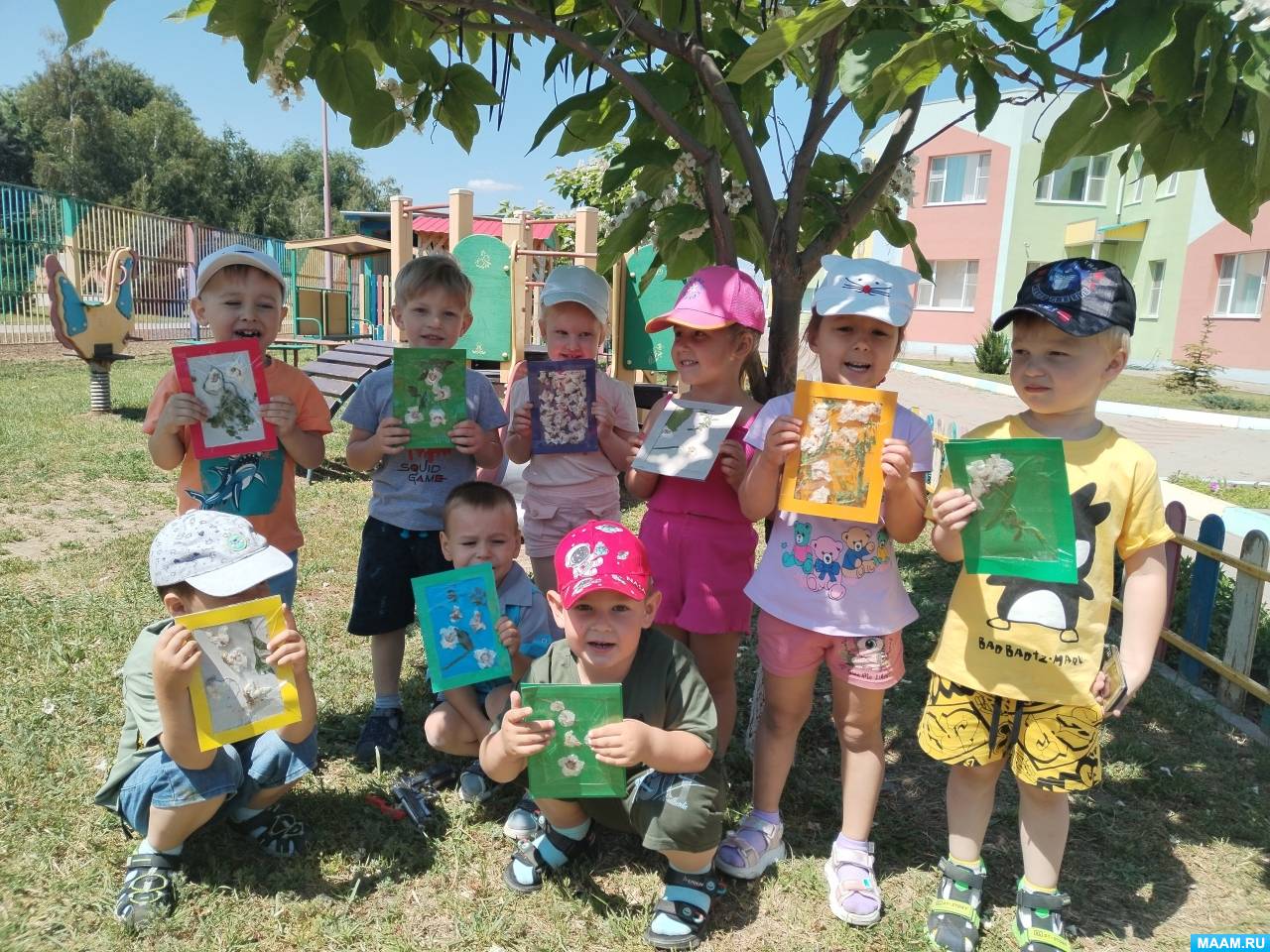 Аппликация на скотче «Картины из живых цветов» в средней группе (4 фото ...