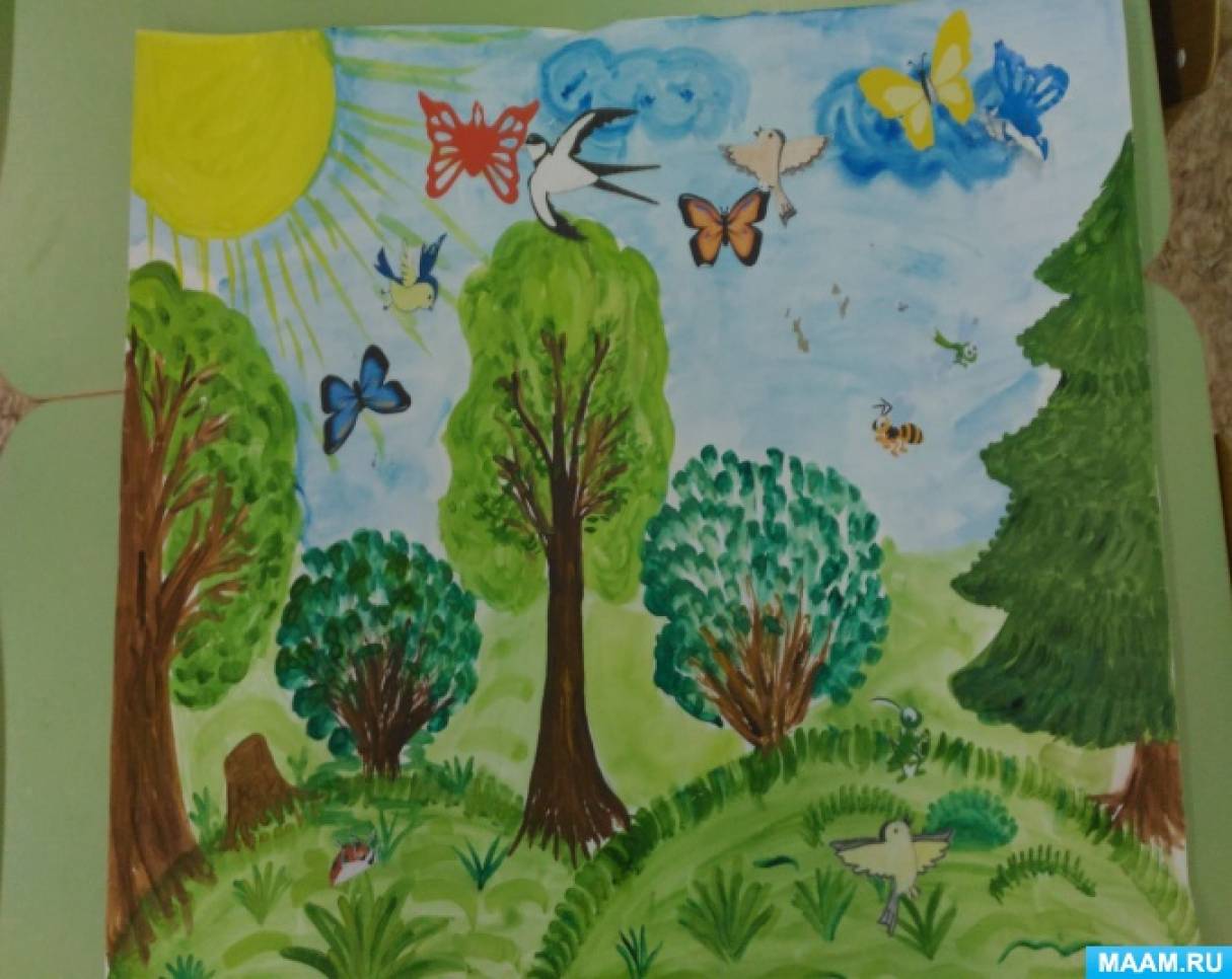 Конспект занятия путешествие в весенний лес. Весенний лес для детей. Весенний лес для детского сада. Весенний лес для дошкольников. Рисование весенний лес в средней группе.