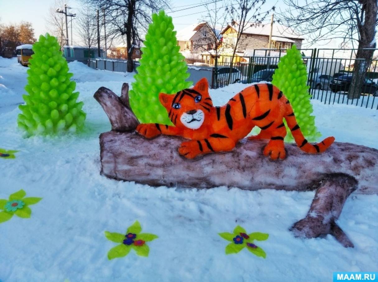 Благоустройство территории детского сада в зимний период «Символ года ...