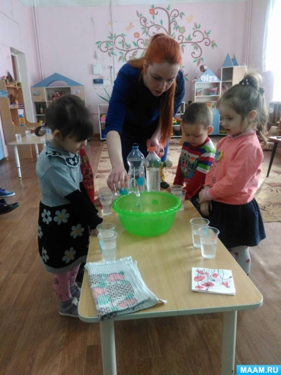 Открытое занятие в старшей группе по познавательному развитию экспериментирование