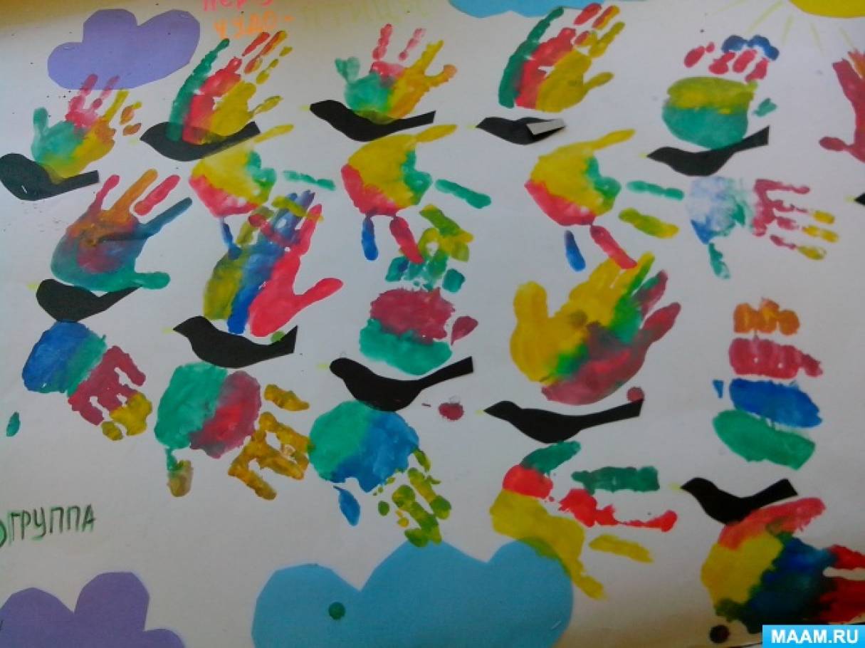 Коллективная работа день птиц. Коллективное рисование в детском саду. Коллективное рисование в средней группе. Коллективный рисунок в детском саду. Коллективное рисование в подготовительной группе.