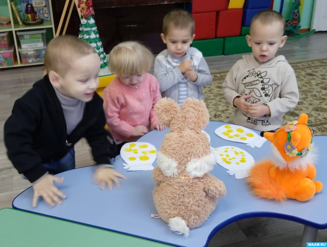 Конспект занятия по рисованию поролоновым тампоном во второй группе ...